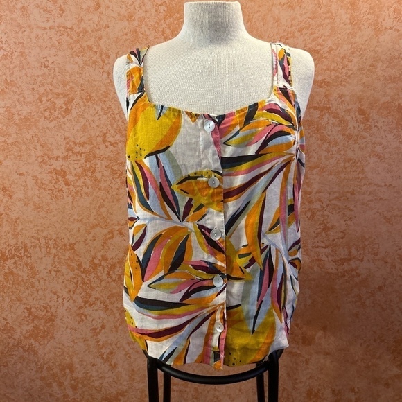 C&C CALIFORNIA Sleeveless Floral Blouse size Medium - Picture 1 of 7